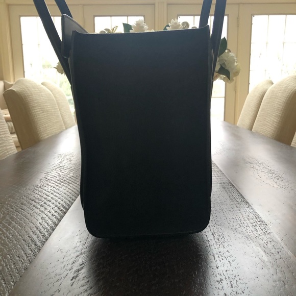 MINI LUGGAGE BAG IN BLACK & WHITE GRAINED CALFSKIN - Picture 10 of 13